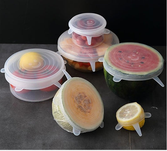 Silicone Stretch Lids Food Covers BPA-Free 6-Piece Set
