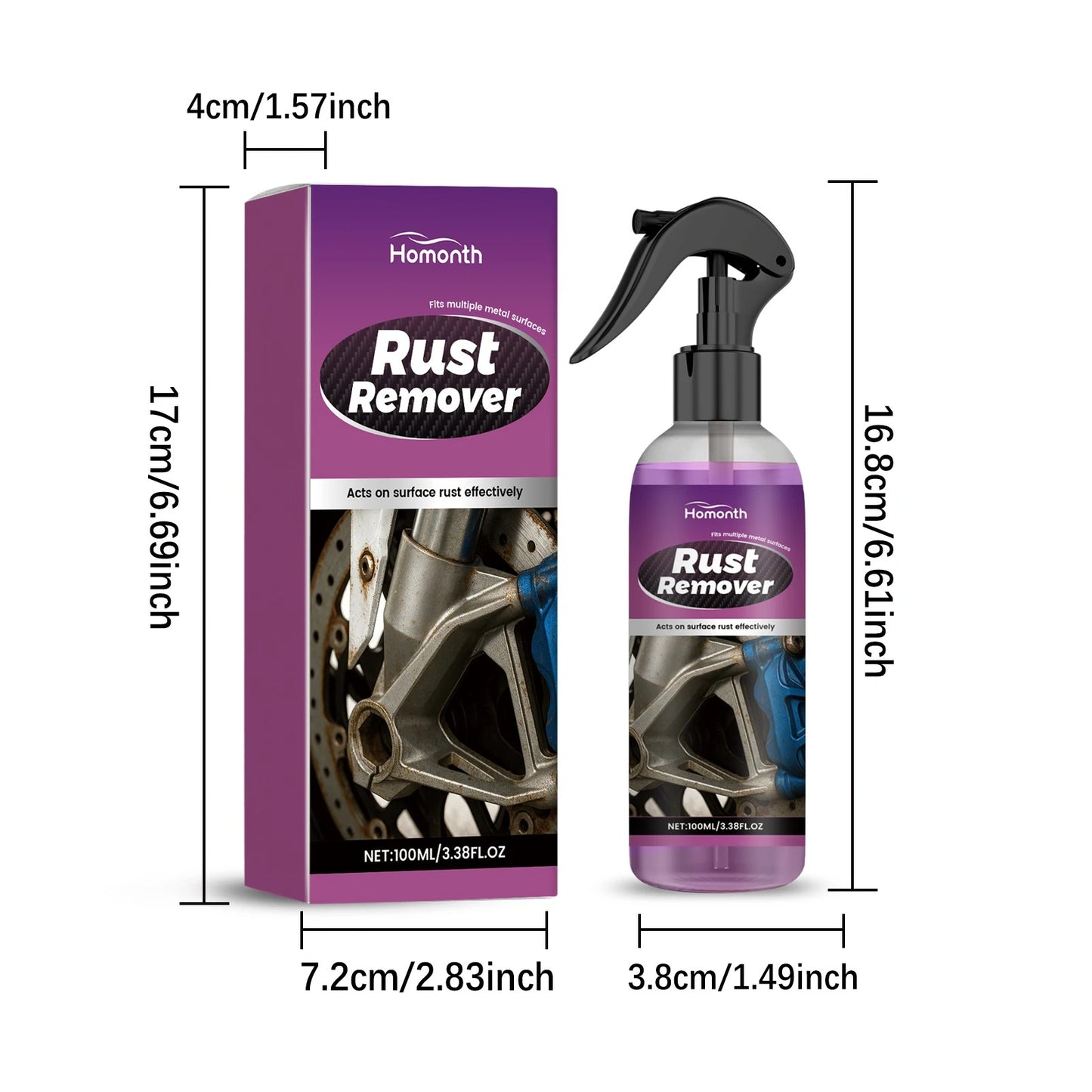 Rust Remover Spray, Dissolves & Protects Metal