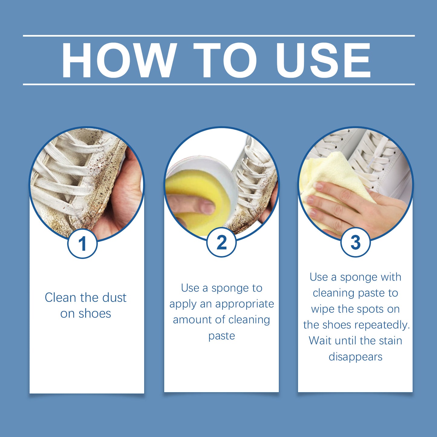 White Shoes Cleaning Cream Water-free