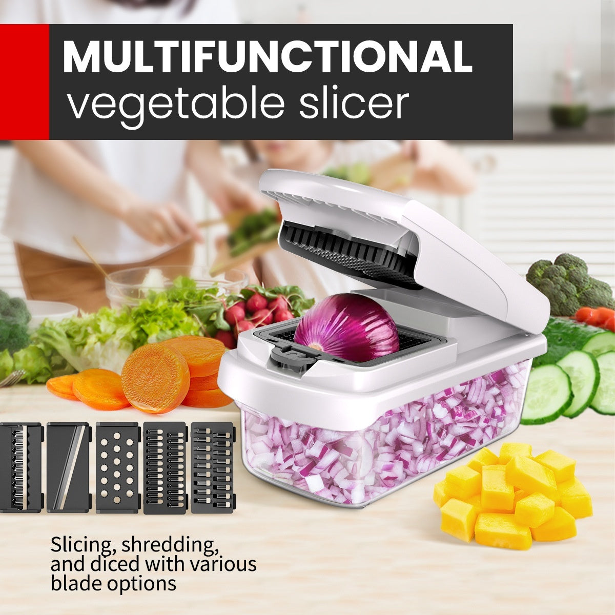 15-in-1 Vegetable Chopper with Container