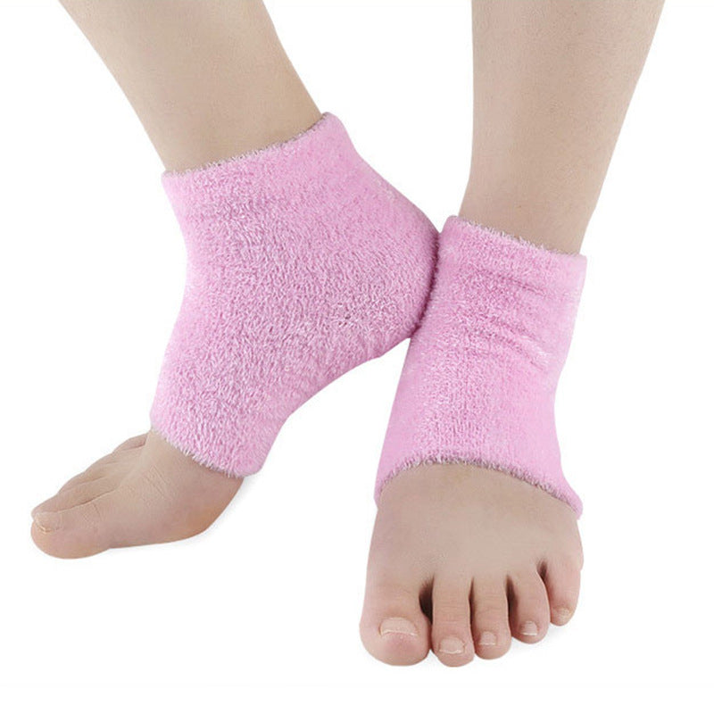 Moisturizing Gel Heel Socks Feather Yarn Anti-Chapping
