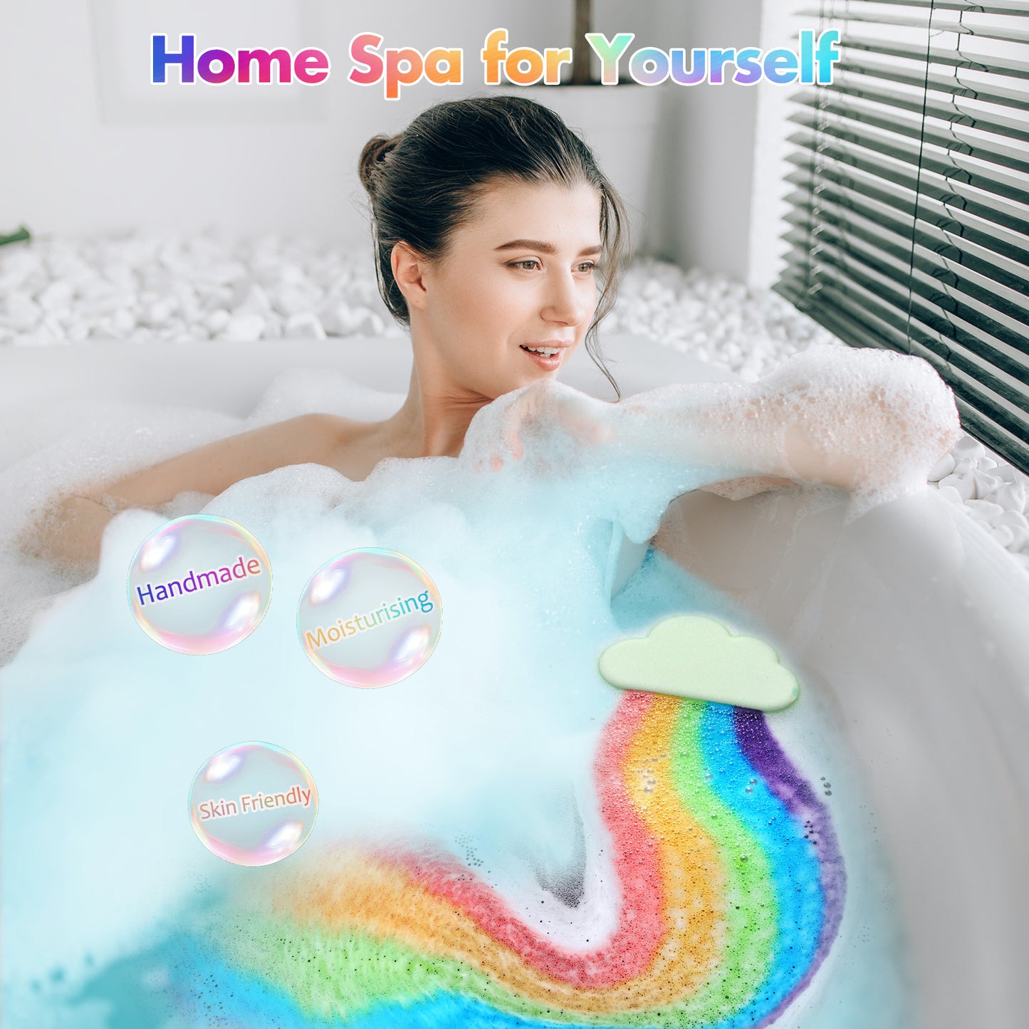 Rainbow Cloud Bath Bomb Set - Blue Ocean - Shehealth