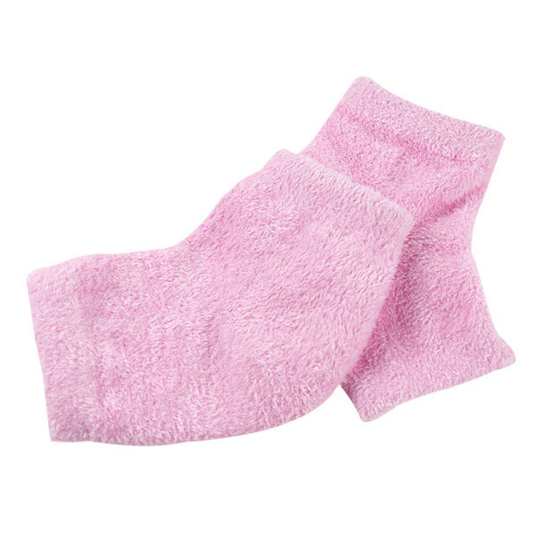 Moisturizing Gel Heel Socks Feather Yarn Anti-Chapping