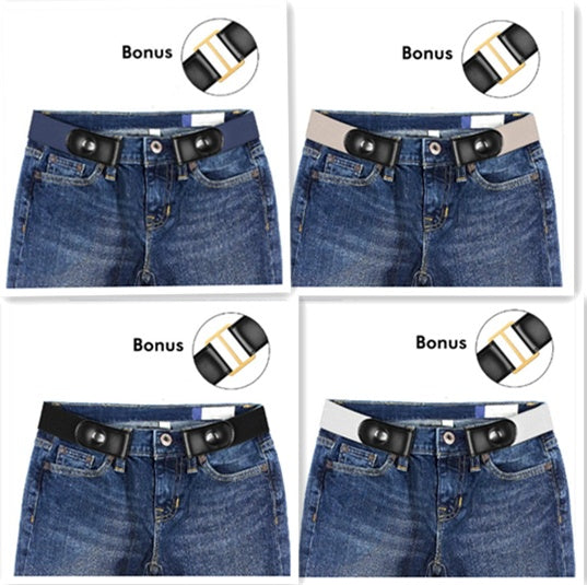 Buckle-Free Elastic Belt, Snap On Forget It