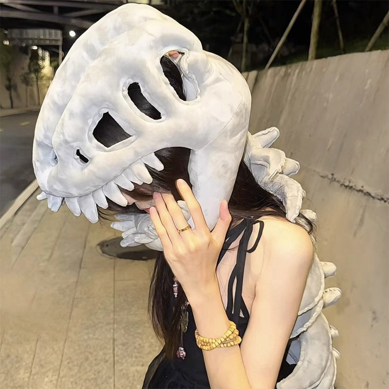 Dinosaur Skeleton Headgear That Stops Every Room