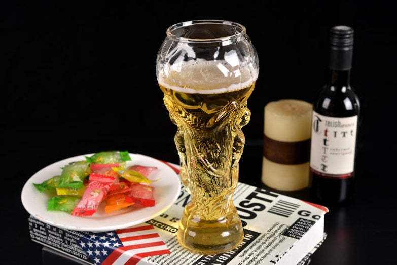 World Cup Trophy Beer Glass, Sculpted Detail
