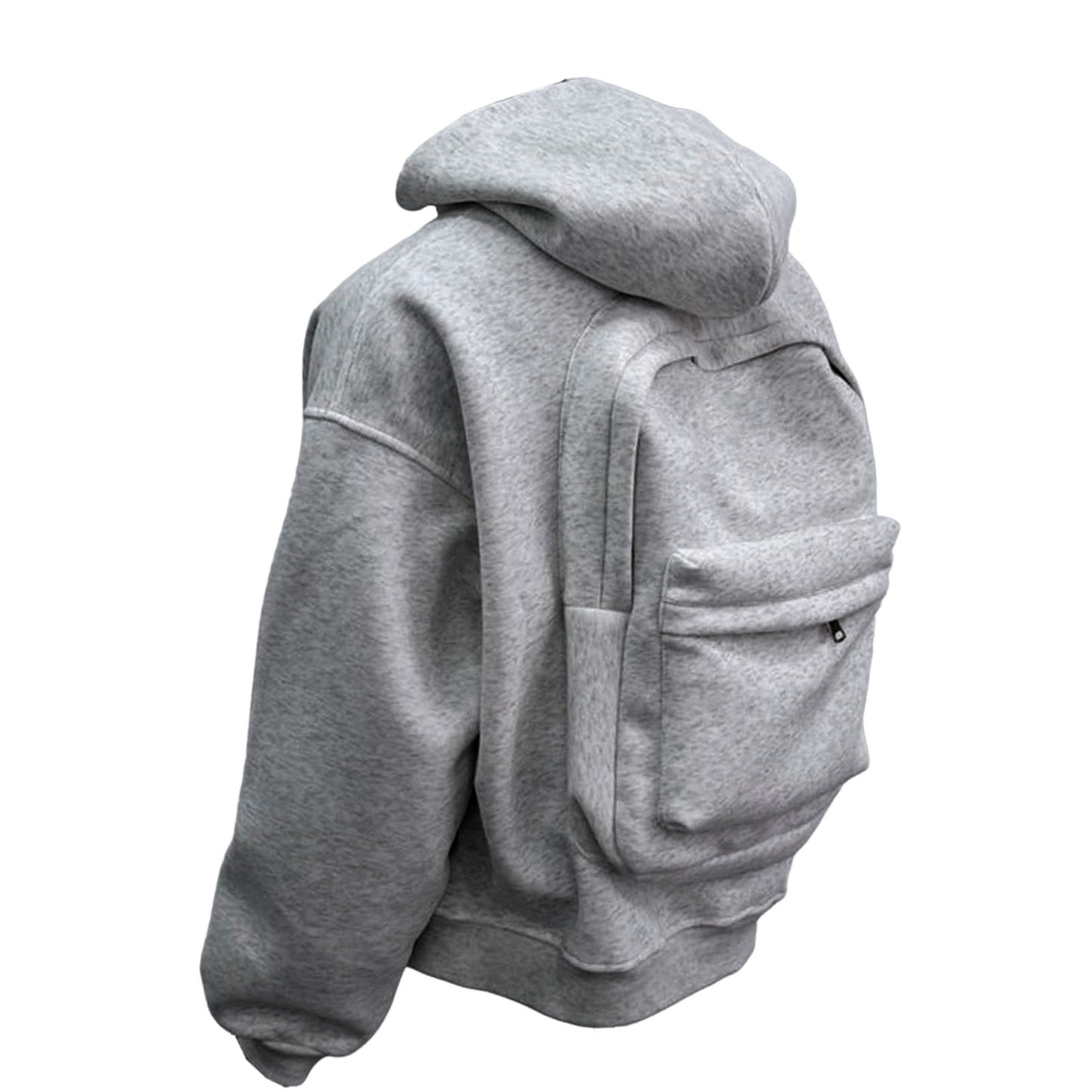 Backpack Hoodie: Built-In Storage, Hands-Free Style - Gray / S - Shehealth