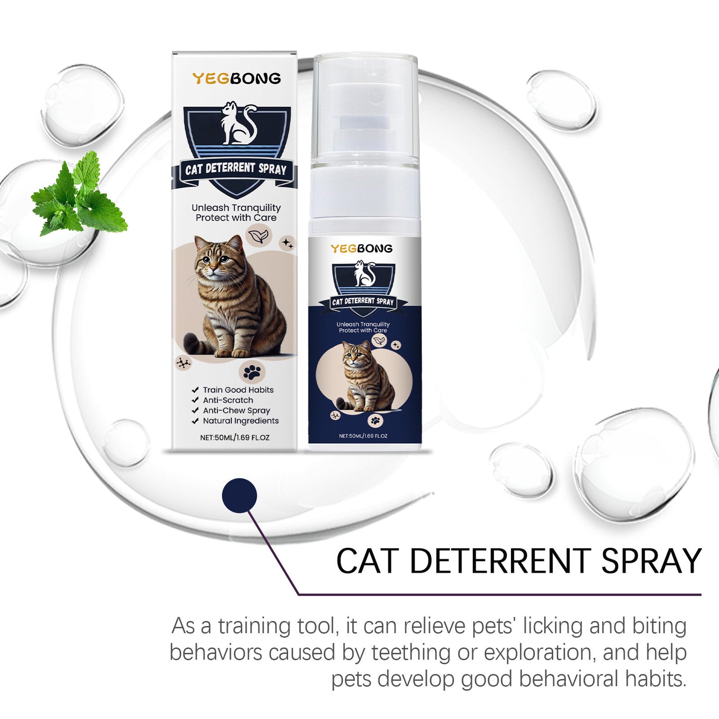 Cat Deterrent Spray With Peppermint Extract