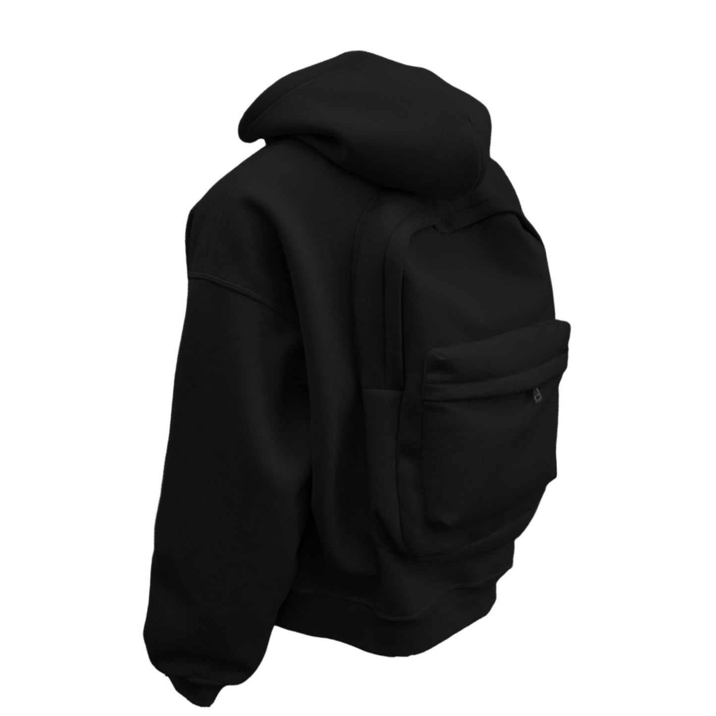 Backpack Hoodie: Built-In Storage, Hands-Free Style - Black / S - Shehealth