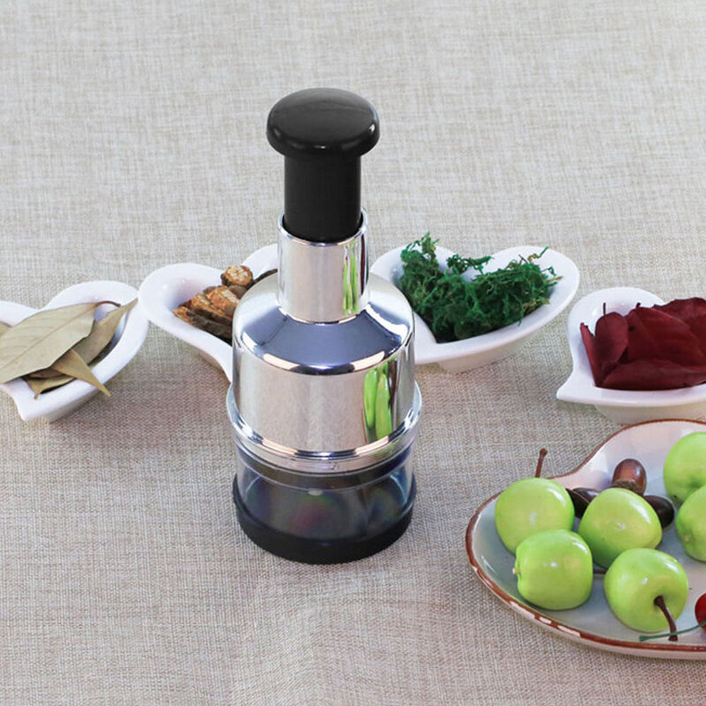 Manual Food Chopper: Instantly Dice Onions and Garlic - White - Shehealth
