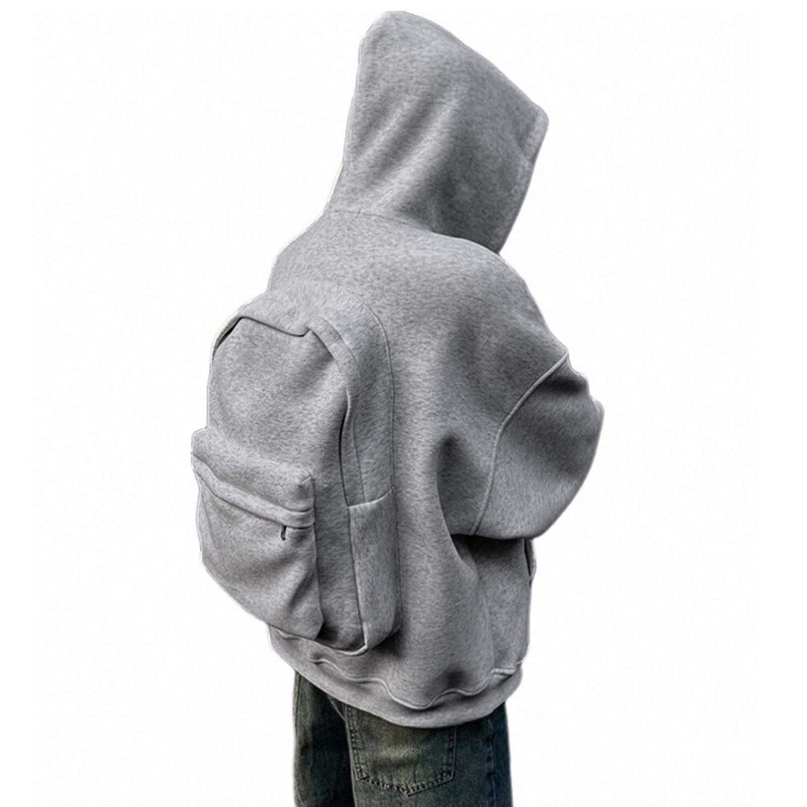 Backpack Hoodie: Built-In Storage, Hands-Free Style - Black / S - Shehealth