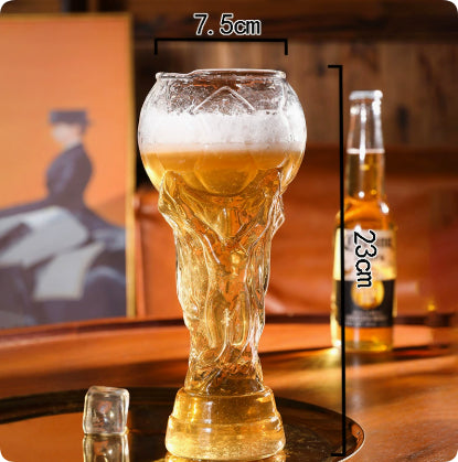World Cup Trophy Beer Glass, Sculpted Detail