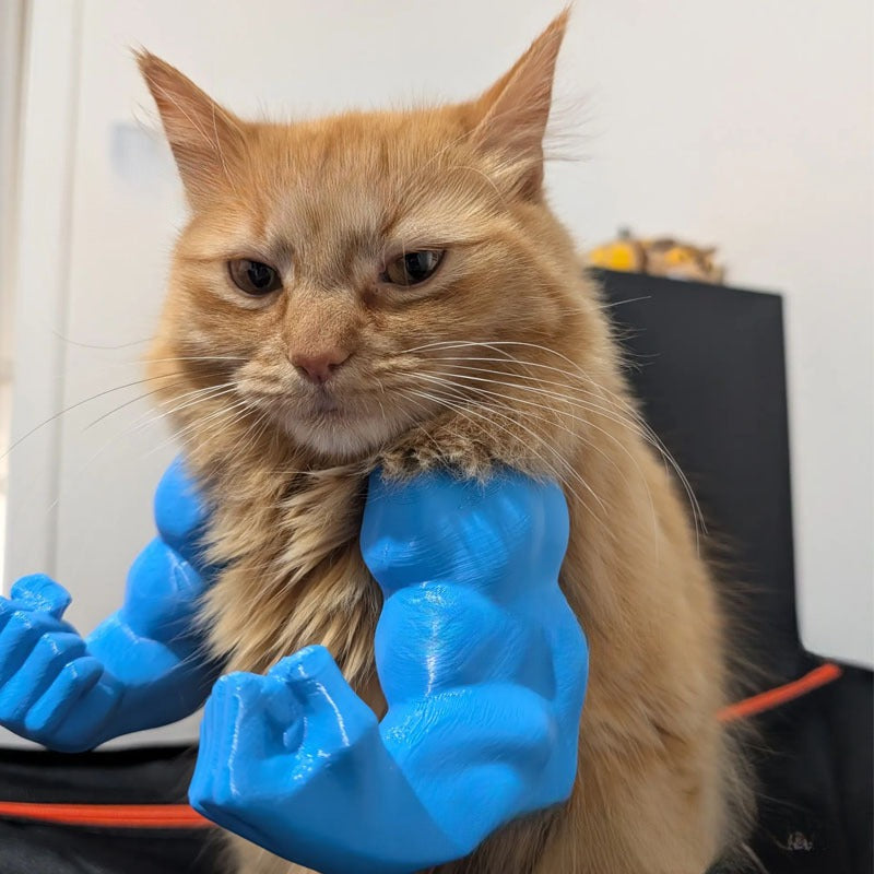 Funny Cat Muscle Arms Neck Prop for Photos and Gifts