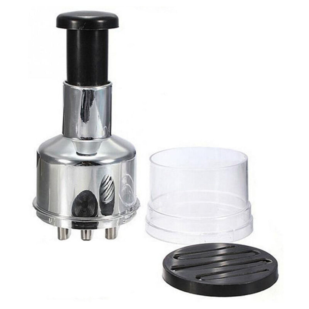 Manual Food Chopper: Instantly Dice Onions and Garlic - Silver - Shehealth
