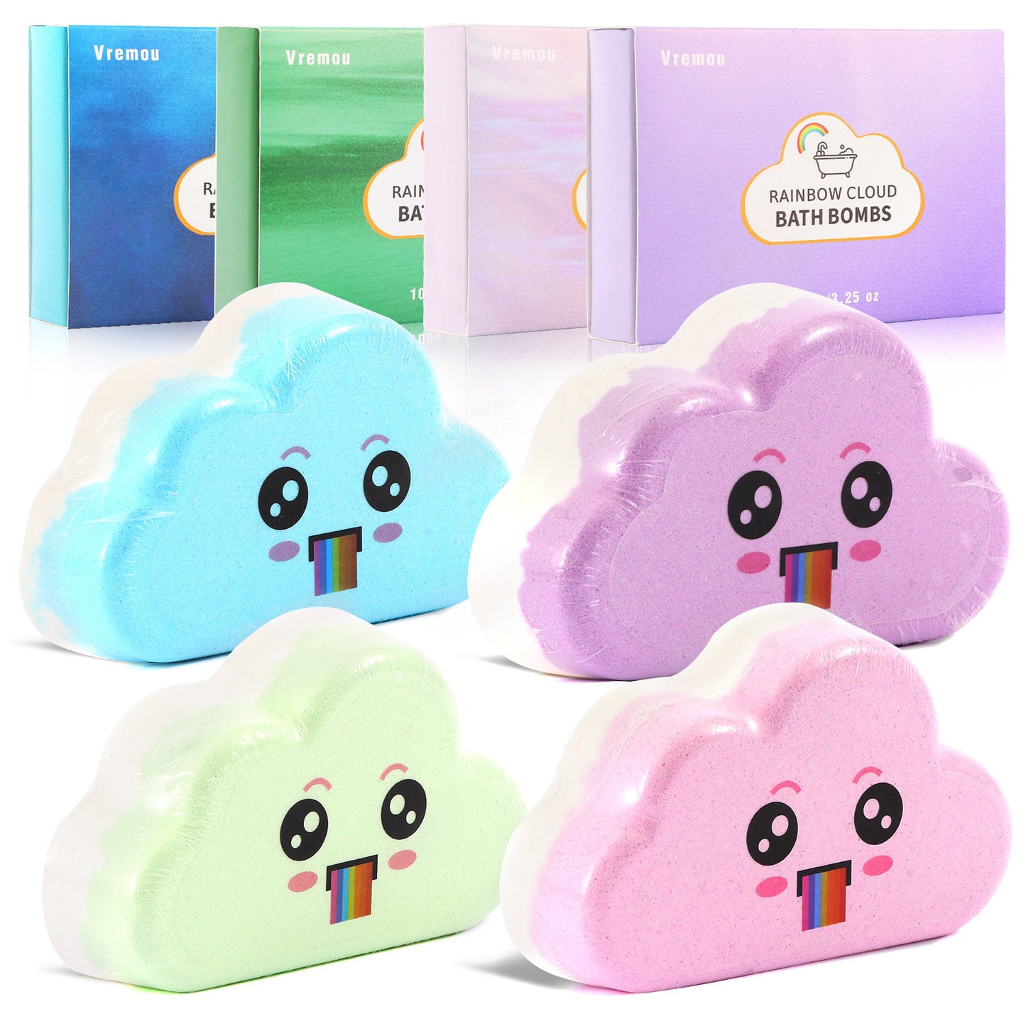 Rainbow Cloud Bath Bomb Set - Blue Ocean - Shehealth