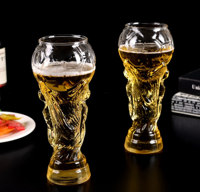 World Cup Trophy Beer Glass, Sculpted Detail