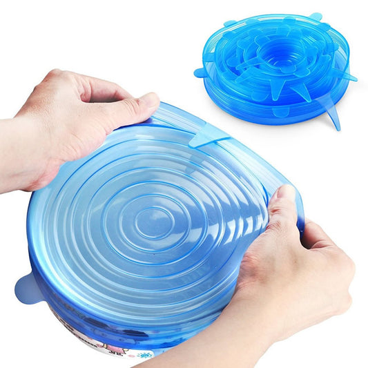 Silicone Stretch Lids Food Covers BPA-Free 6-Piece Set