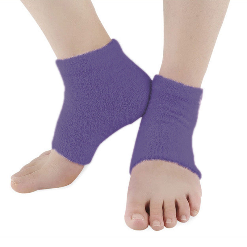 Moisturizing Gel Heel Socks Feather Yarn Anti-Chapping