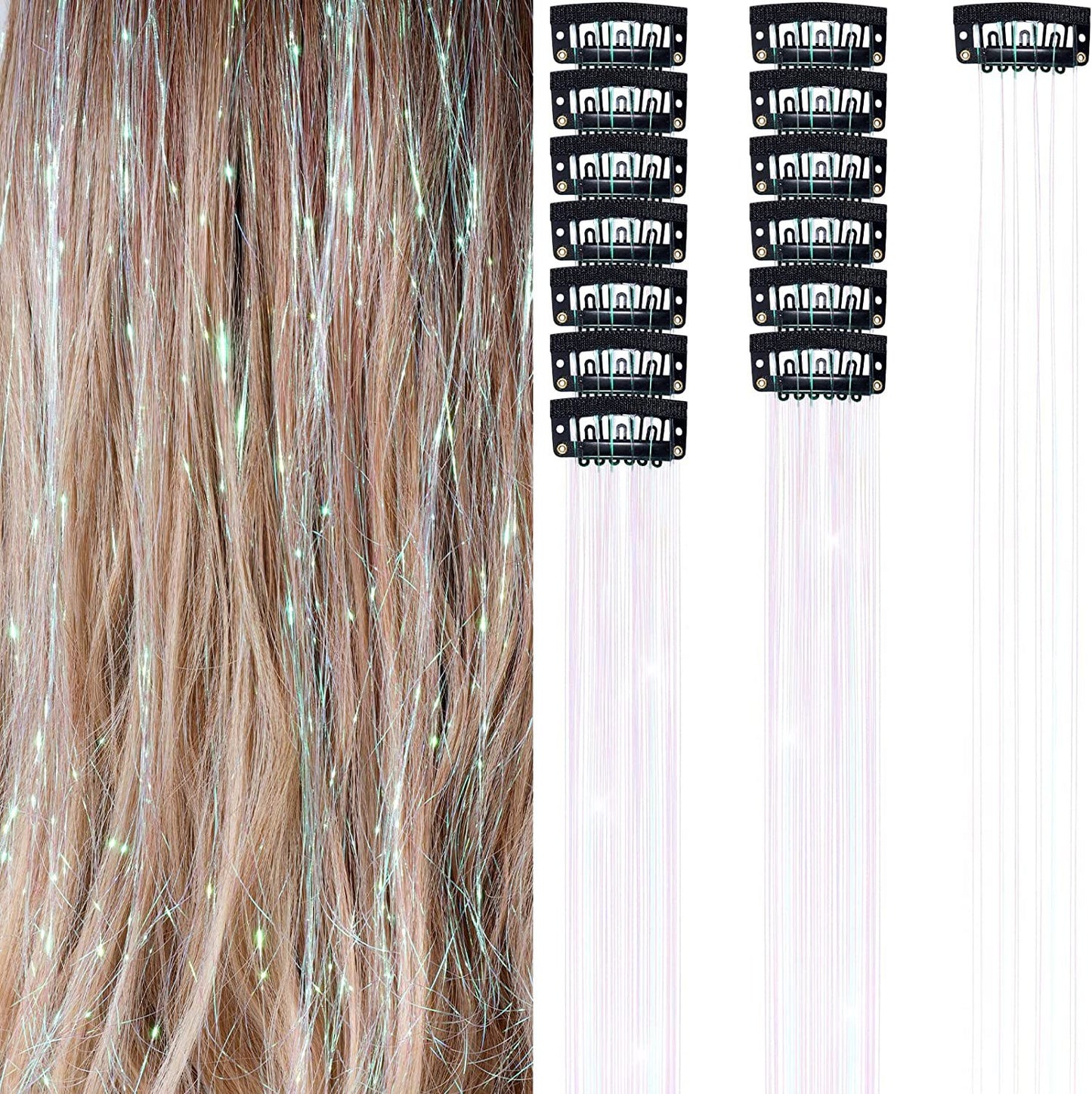 Hair Tinsel Clips - Add Instant Glitter to Your Hair - Dried Egg White - Shehealth