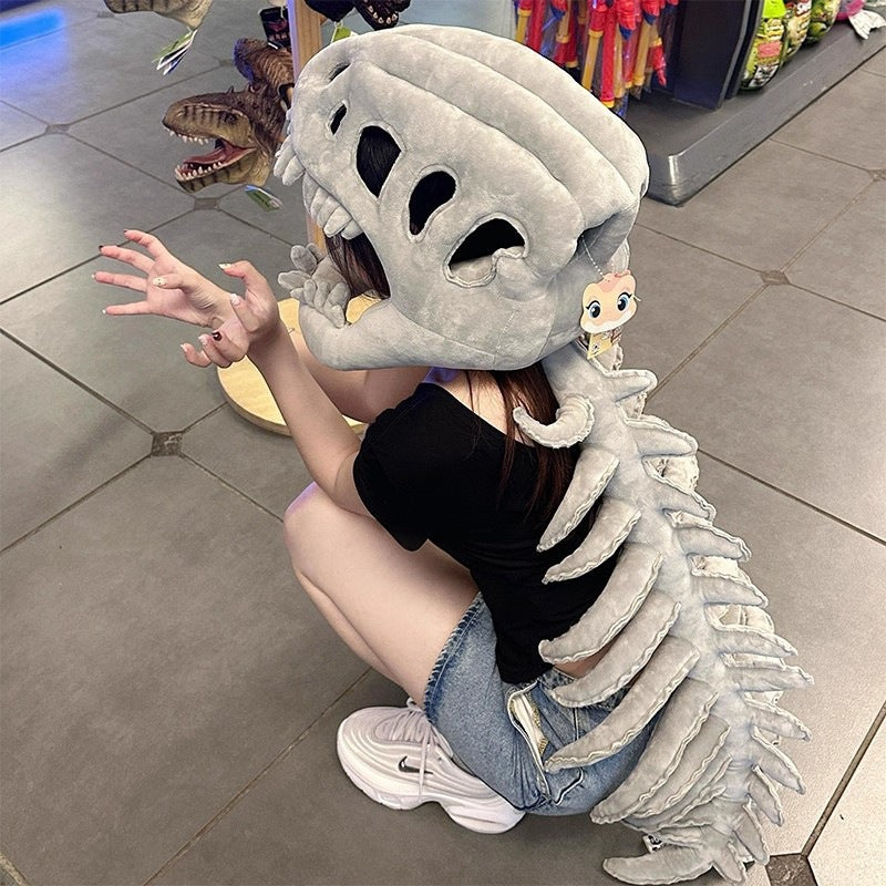 Dinosaur Skeleton Headgear That Stops Every Room