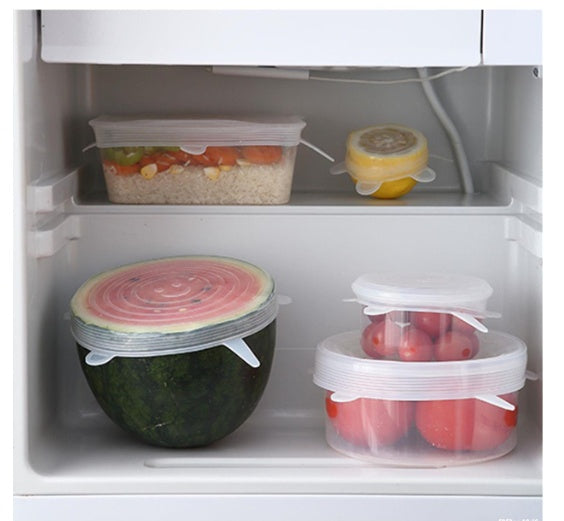 Silicone Stretch Lids Food Covers BPA-Free 6-Piece Set