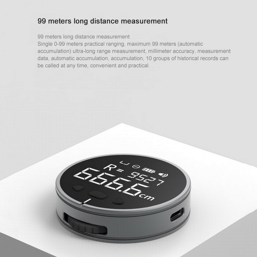 Digital Tape Measure: Instantly Measure Any Curve or Surface - Black - Shehealth