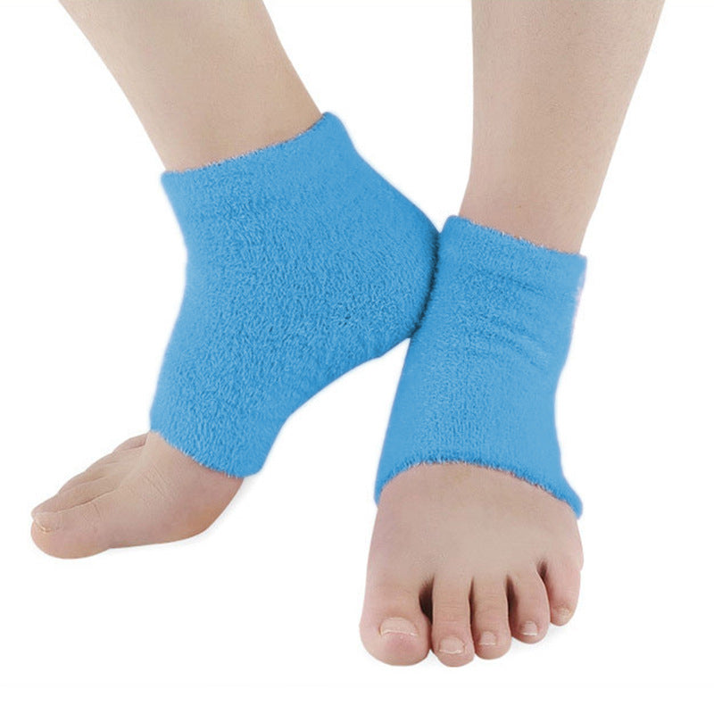 Moisturizing Gel Heel Socks Feather Yarn Anti-Chapping
