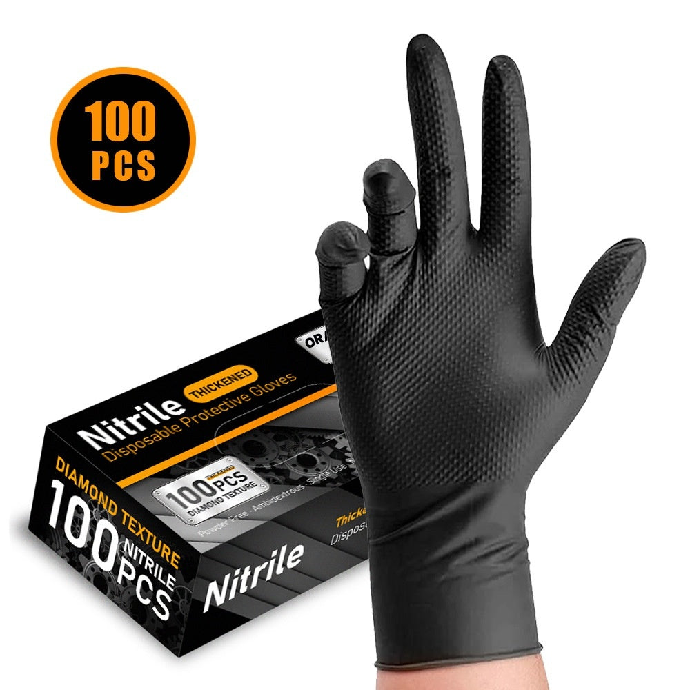 Disposable Nitrile Gloves Diamond-Grip 100-Pack Mechanic