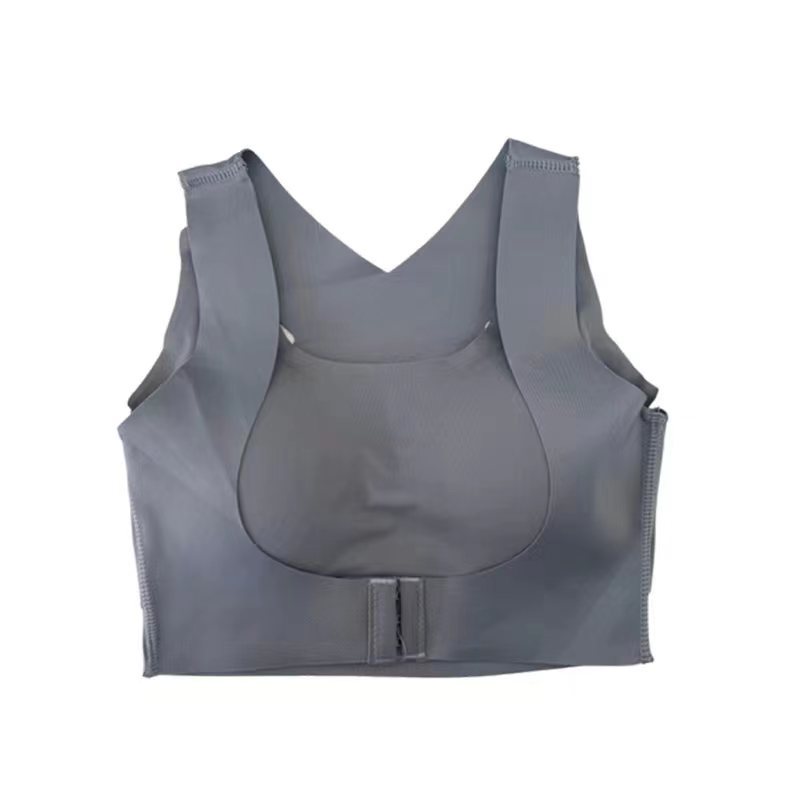 Posture Corrector Bra, Seamless Wire-Free Back Support - Grey / M - Shehealth