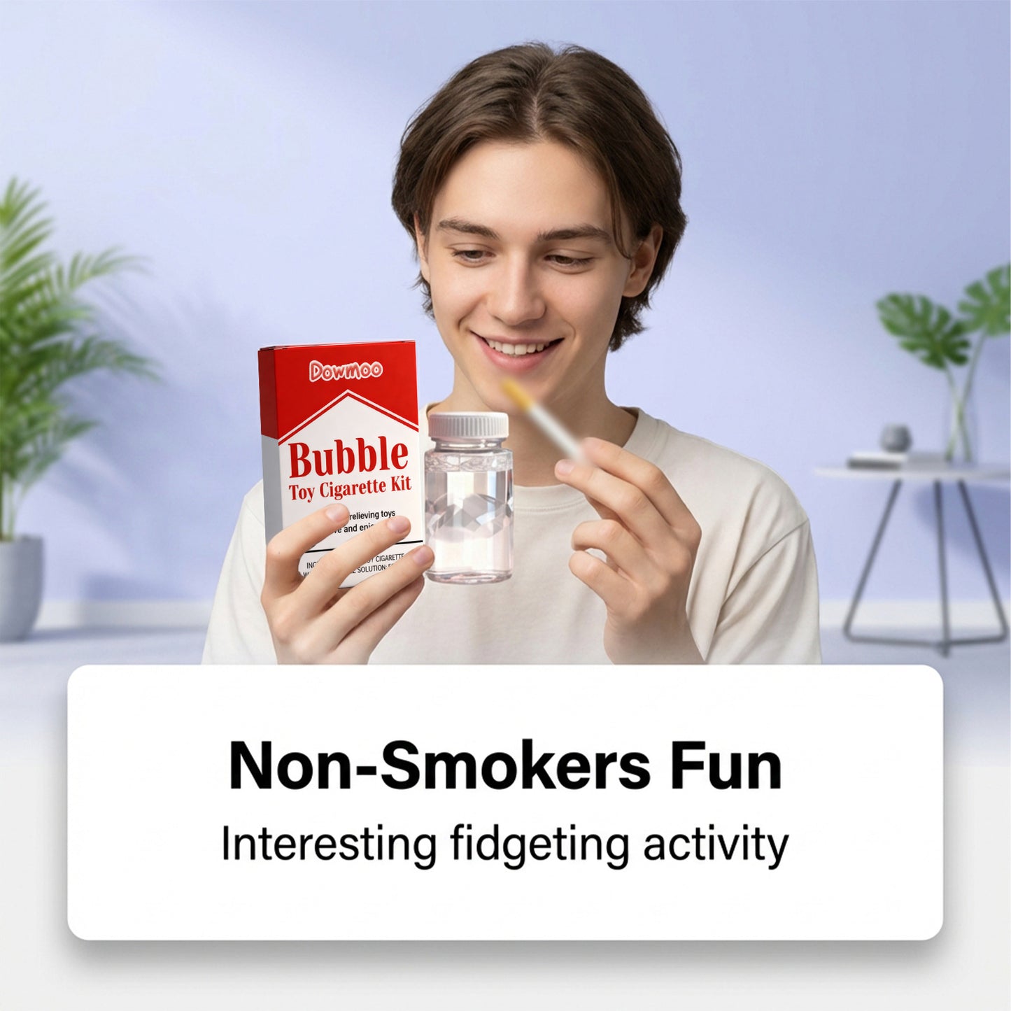 Bubble Cigarette Toy, Blow Real Bubbles