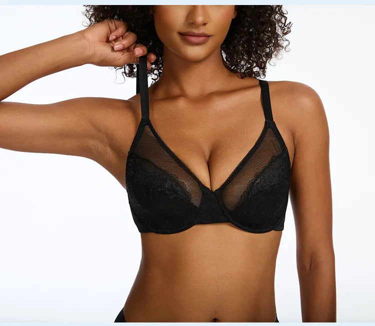 Minimizer Bra, Full Coverage Everyday Support - 34C / Black - Shehealth