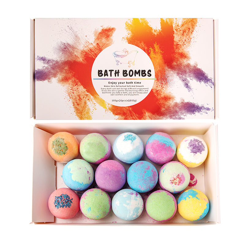 14-Piece Bath Bomb Gift Set Instantly Upgrade Your Bath Time - Net content (g/ml) 100g*14 - Shehealth