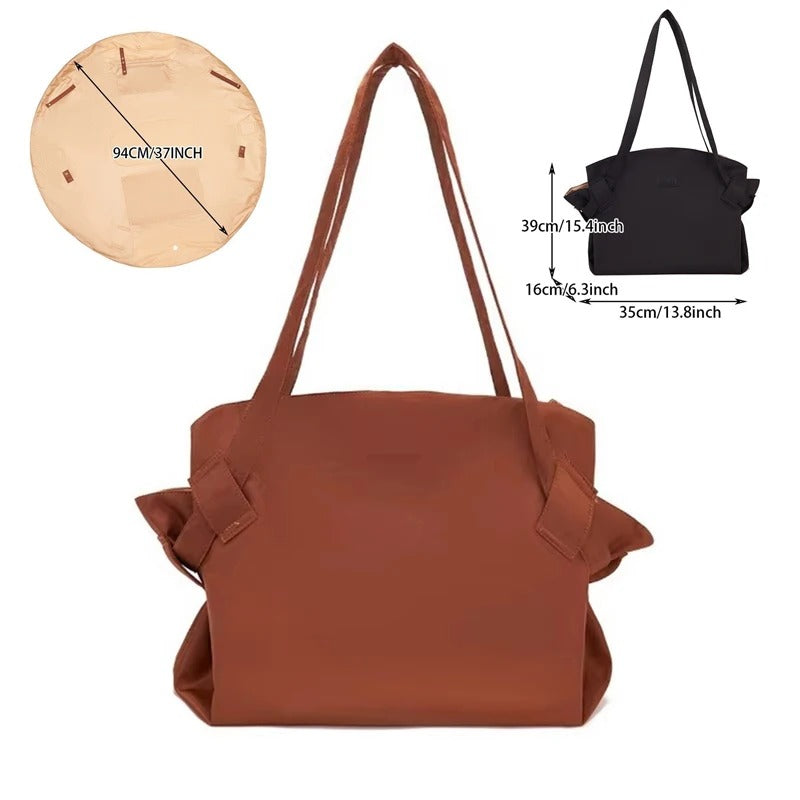 2-in-1 Waterproof Tote Bag and Camping Mat for Women - Black - Shehealth