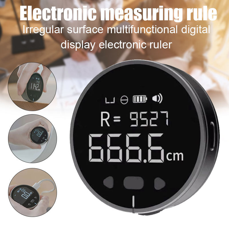 Digital Tape Measure: Instantly Measure Any Curve or Surface - Black - Shehealth