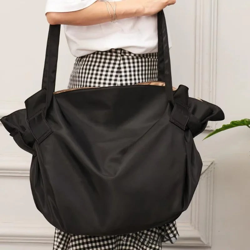 2-in-1 Waterproof Tote Bag and Camping Mat for Women - Black - Shehealth