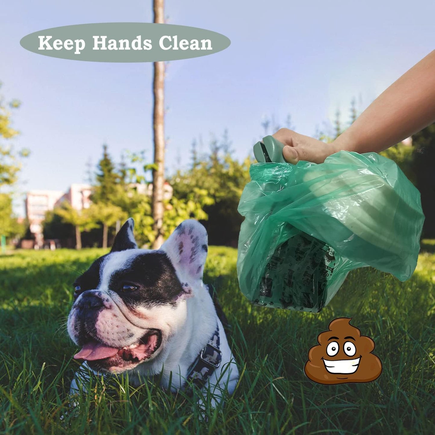 Portable Pooper Scooper with Bag Dispenser Leash Clip