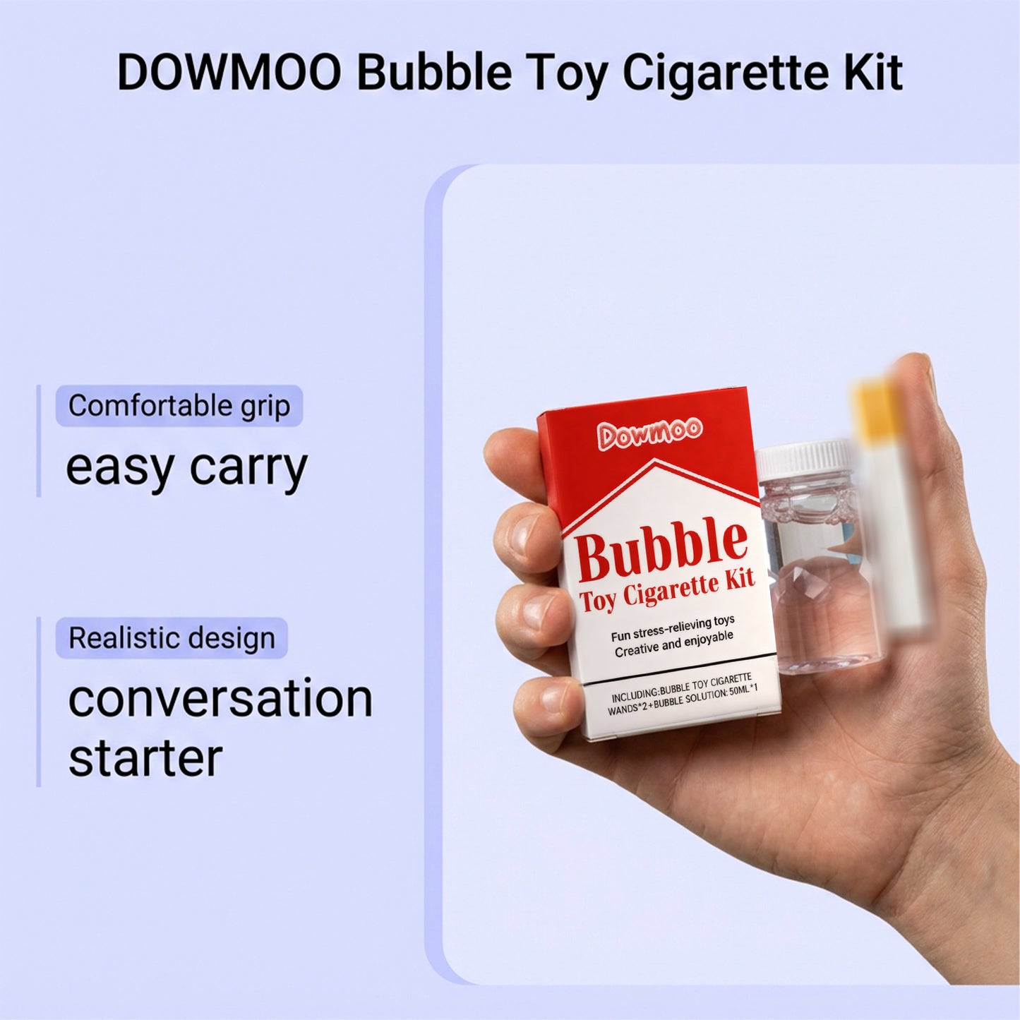 Bubble Cigarette Toy, Blow Real Bubbles