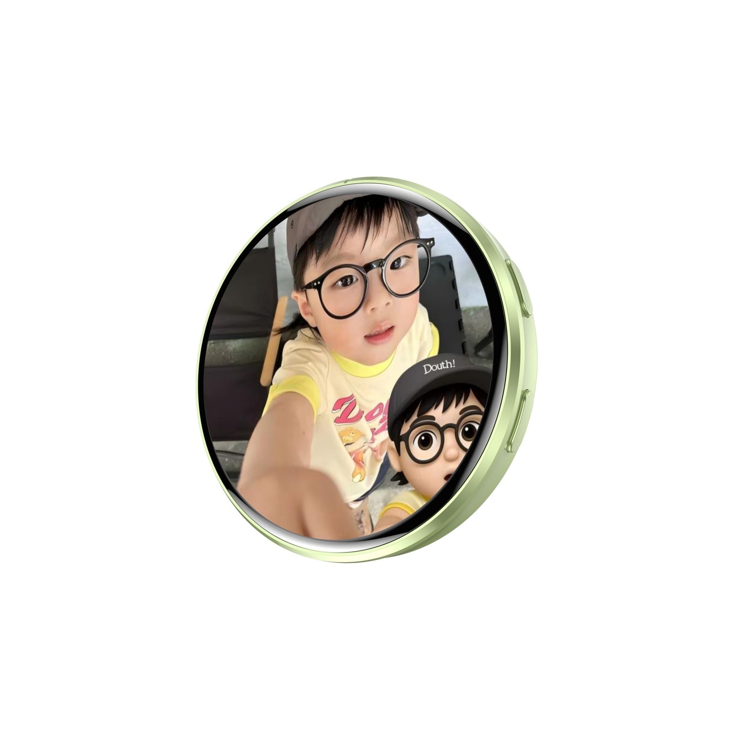 Digital Display Badge, Plays GIFs & Video - Green - Shehealth