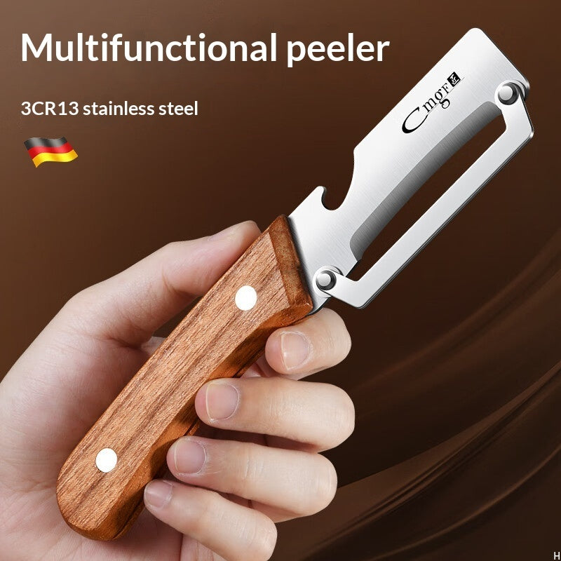 Stainless Steel Peeler With Bottle Opener