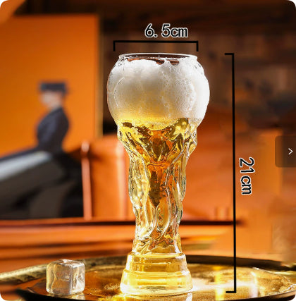 World Cup Trophy Beer Glass, Sculpted Detail