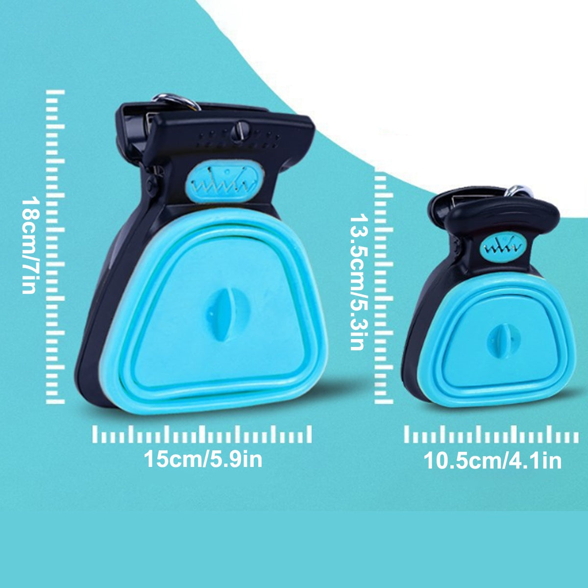 Portable Pooper Scooper with Bag Dispenser Leash Clip