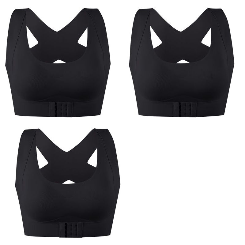Posture Corrector Bra, Seamless Wire-Free Back Support - BUY 2 GET 1 FREE - Blackx3 / M - Shehealth