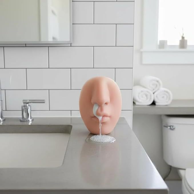 Nose Soap Dispenser That Oozes From a Nostril