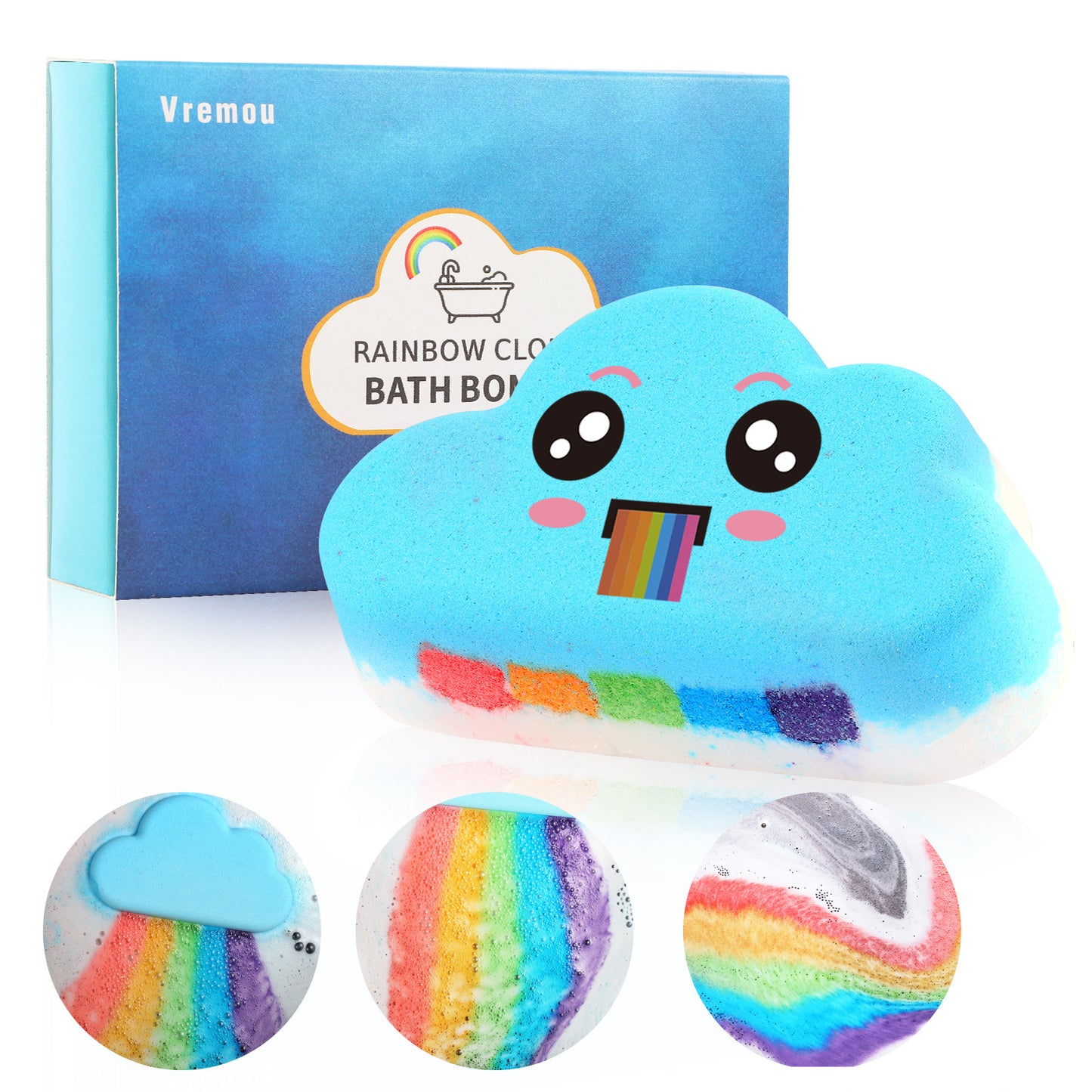 Rainbow Cloud Bath Bomb Set - Blue Ocean - Shehealth