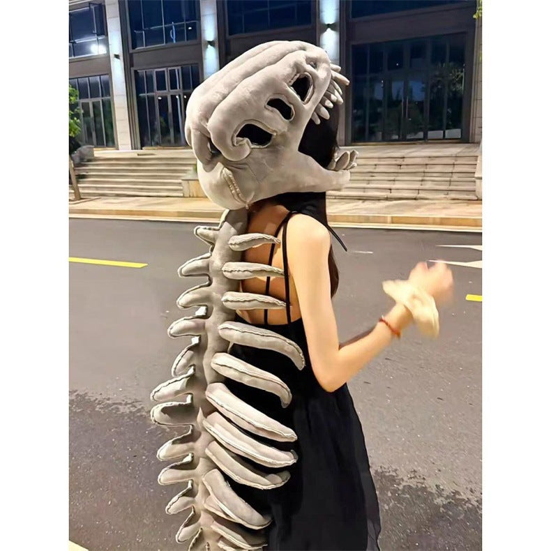 Dinosaur Skeleton Headgear That Stops Every Room