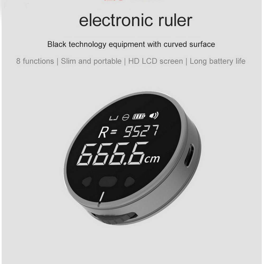 Digital Tape Measure: Instantly Measure Any Curve or Surface - Black - Shehealth