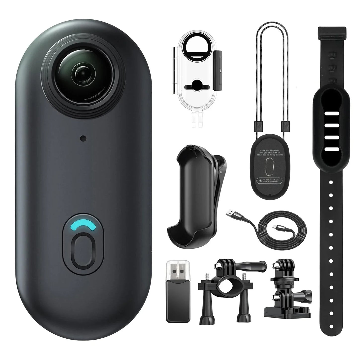 Mini 4K Action Camera For Hands Free POV - Black high end 4K / Without memory card - Shehealth