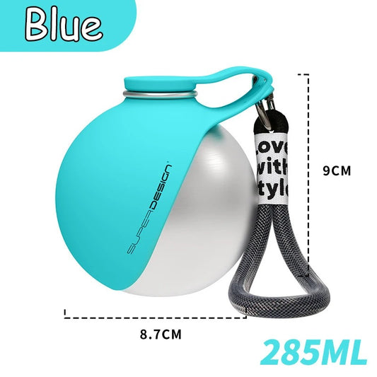 Portable Dog Water Bottle with Built-In Bowl