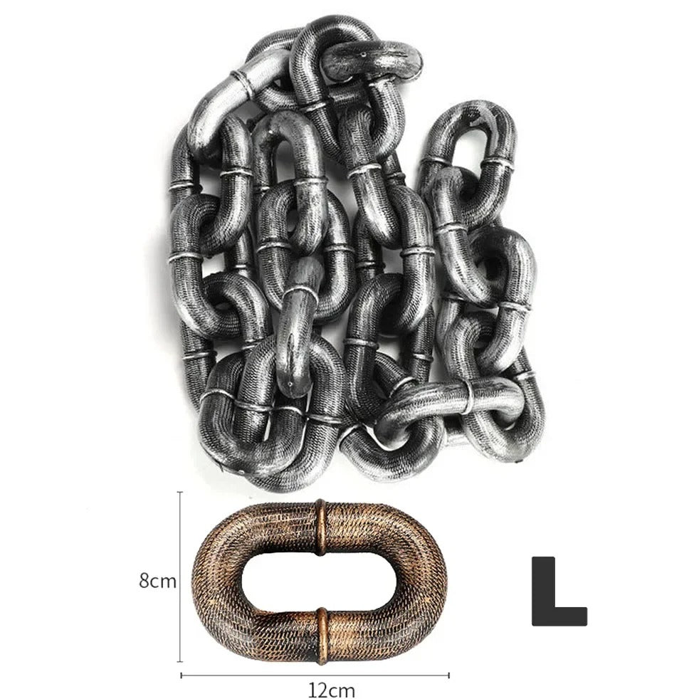 Giant Chain Dog Leash: Zero-Weight Prop