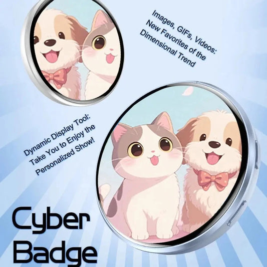 Digital Display Badge, Plays GIFs & Video - Black - Shehealth